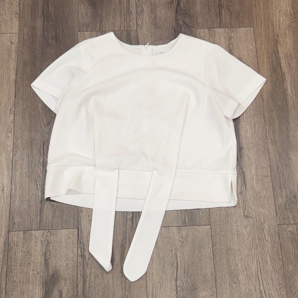 Chic White Women's Blouse with Tie Detail